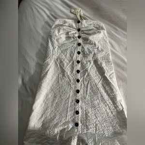 Vintage Button White mini dress